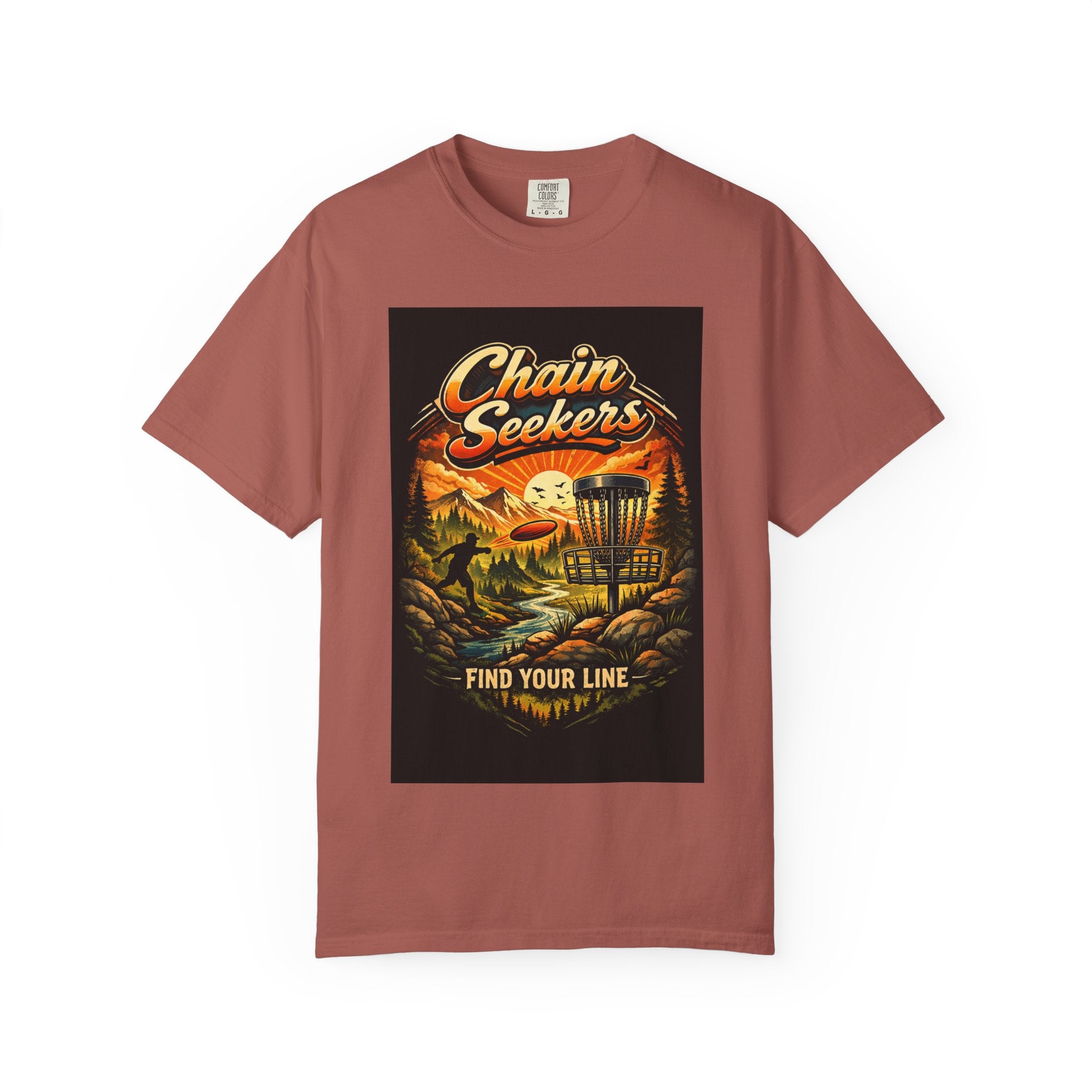 Chain Seekers Disc Golf Find Your Line T-Shirt | Vintage Outdoors Throwback