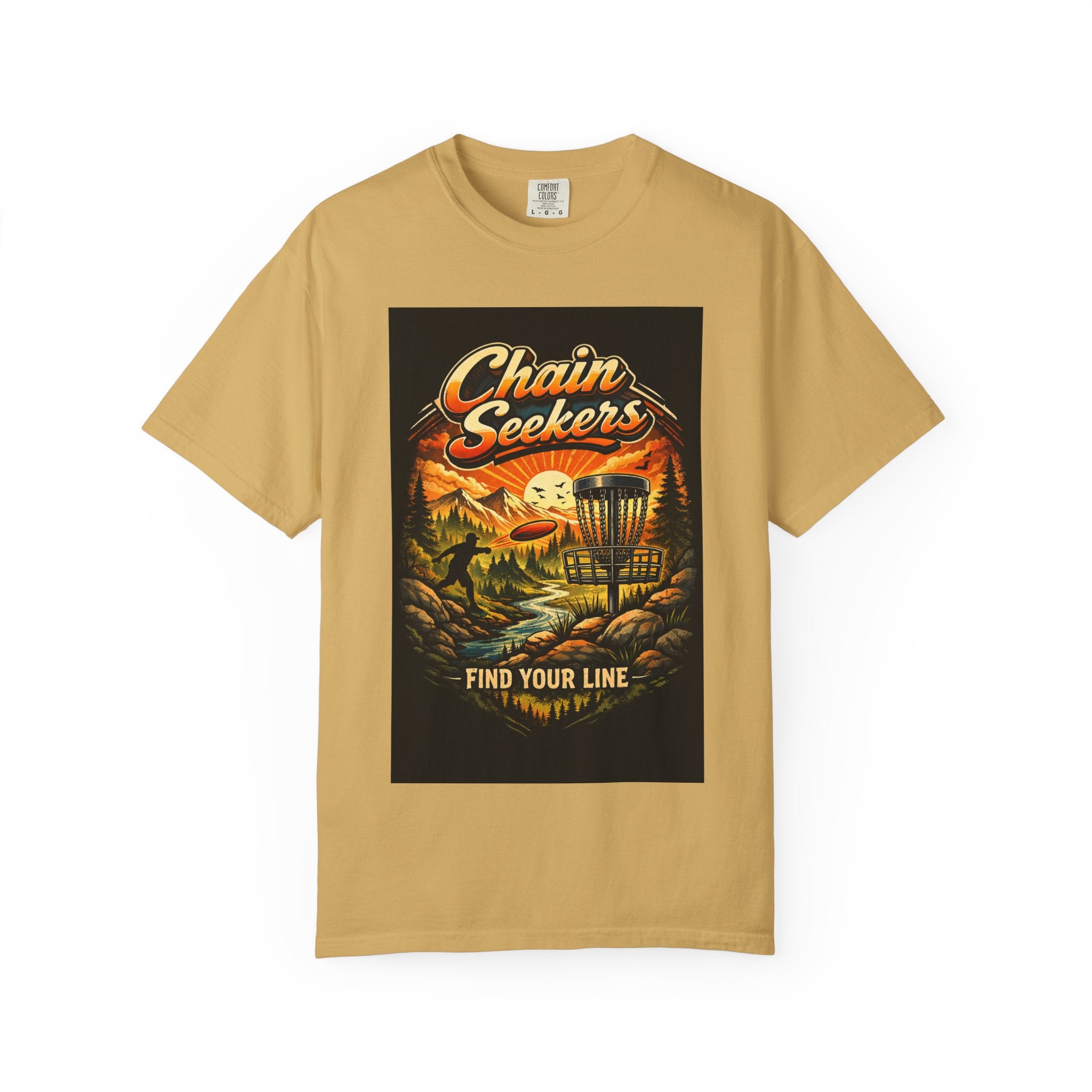 Chain Seekers Disc Golf Find Your Line T-Shirt | Vintage Outdoors Throwback