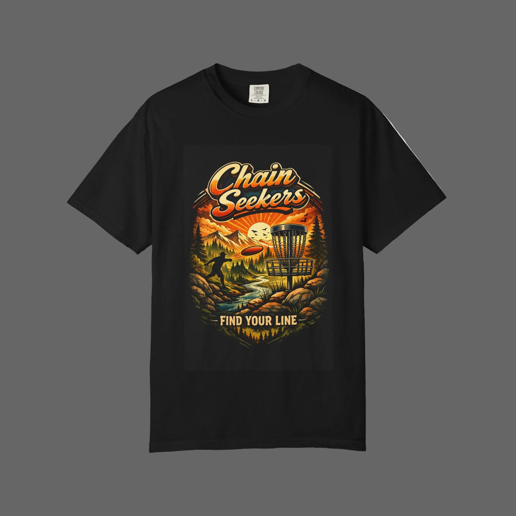 Chain Seekers Disc Golf Find Your Line T-Shirt | Vintage Outdoors Throwback