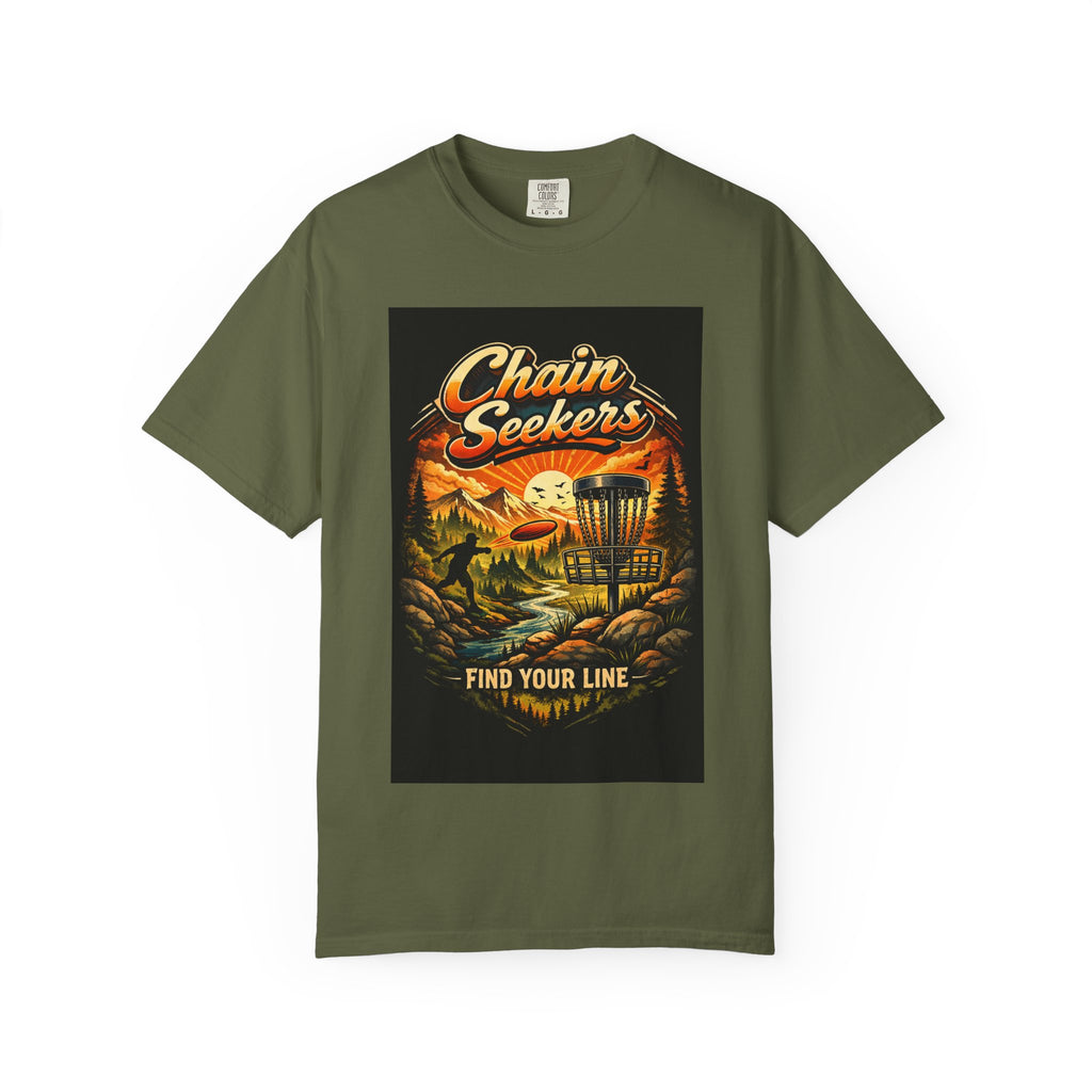 Chain Seekers Disc Golf Find Your Line T-Shirt | Vintage Outdoors Throwback