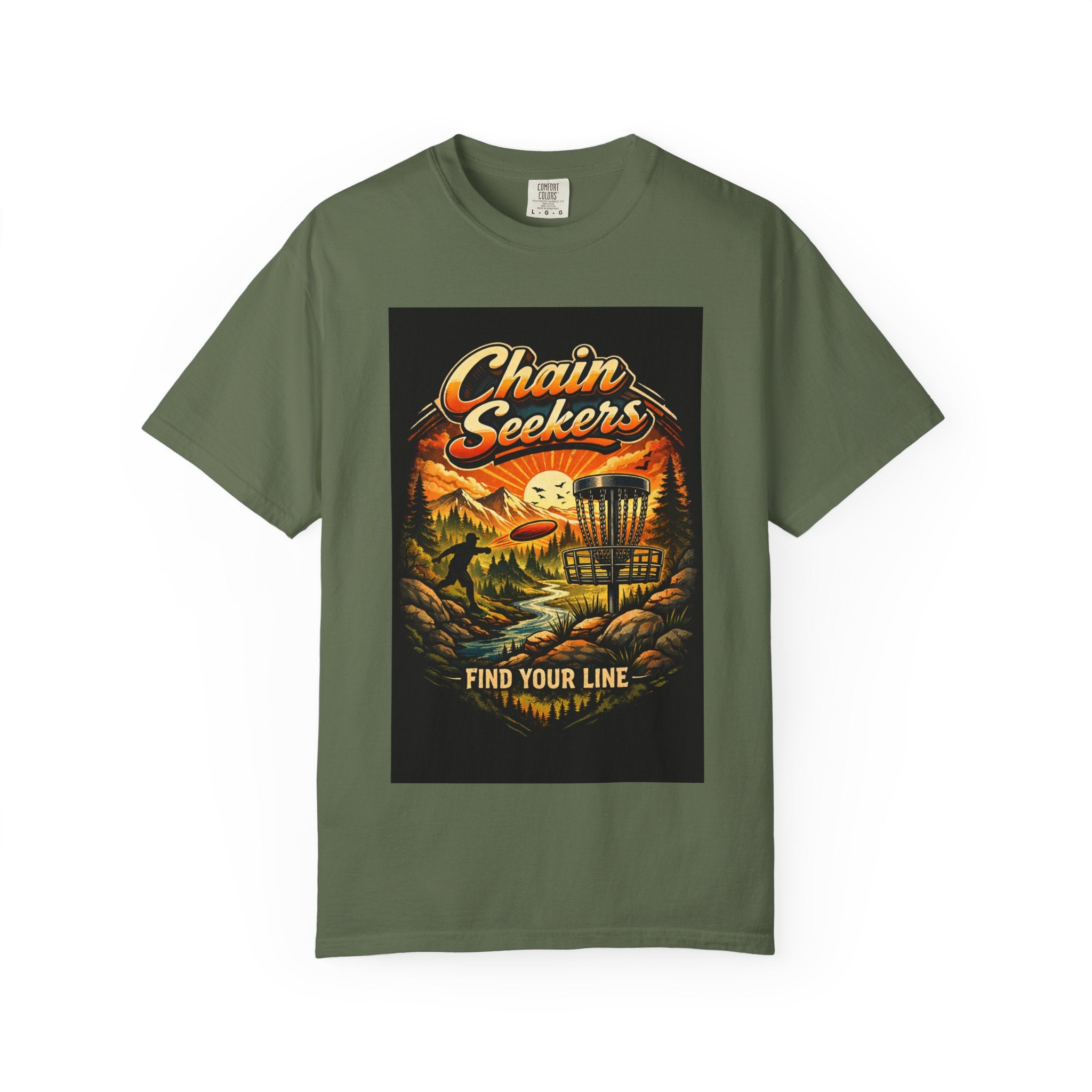Chain Seekers Disc Golf Find Your Line T-Shirt | Vintage Outdoors Throwback