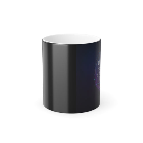 Color-Changing Coffee Mug — 'Trust the Timing' Space Design, 11oz