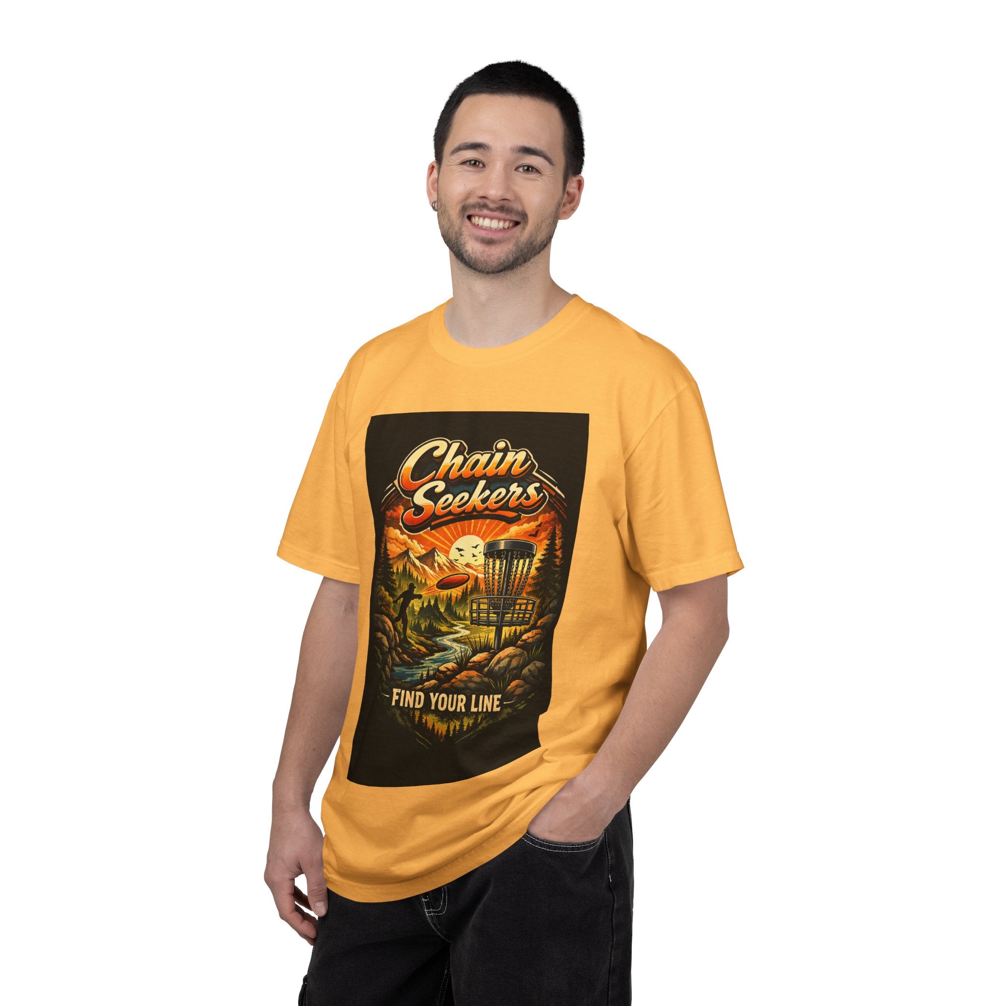 Chain Seekers Disc Golf Find Your Line T-Shirt | Vintage Outdoors Throwback