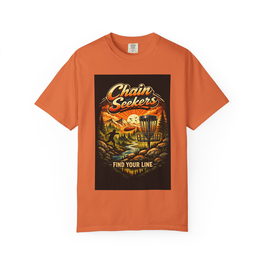 Chain Seekers Disc Golf Find Your Line T-Shirt | Vintage Outdoors Throwback