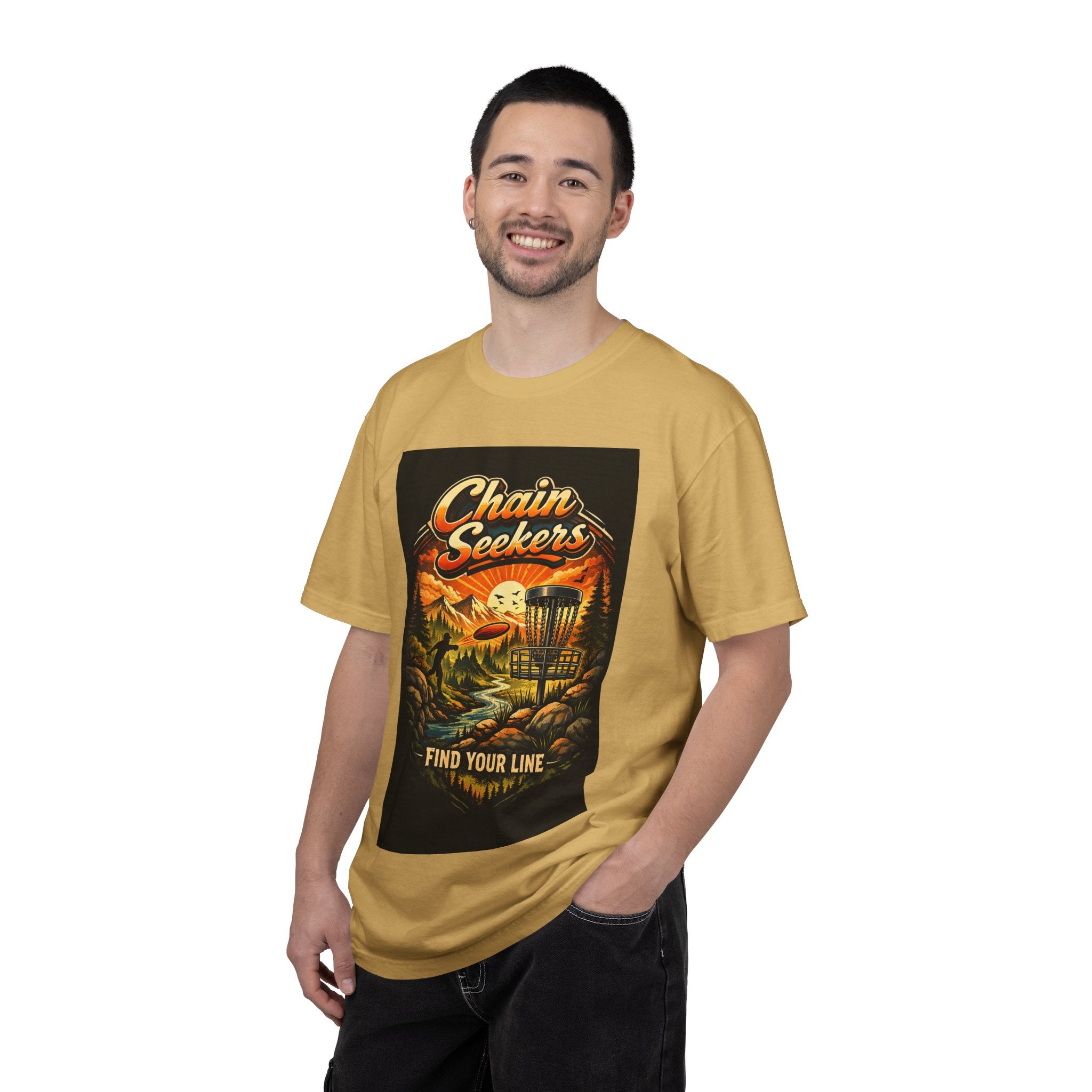 Chain Seekers Disc Golf Find Your Line T-Shirt | Vintage Outdoors Throwback