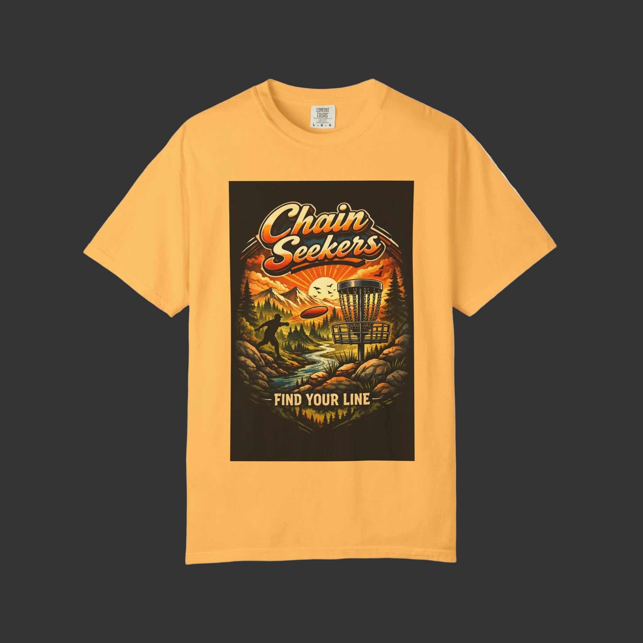 Chain Seekers Disc Golf Find Your Line T-Shirt | Vintage Outdoors Throwback